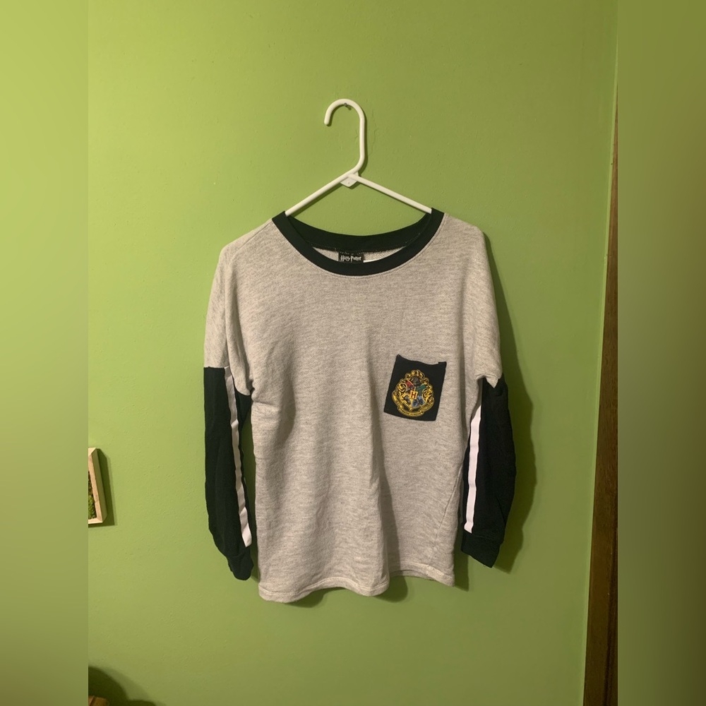 Gray Hoodie with Hogwarts Crest